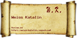 Weiss Katalin névjegykártya