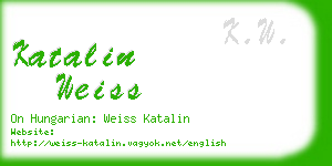 katalin weiss business card